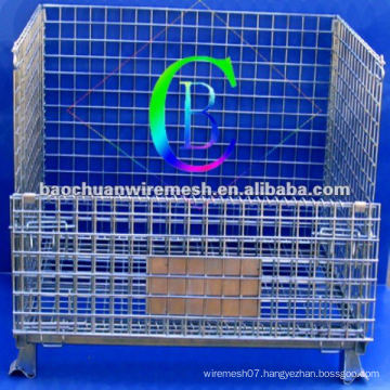 Stackable metal wire mesh container